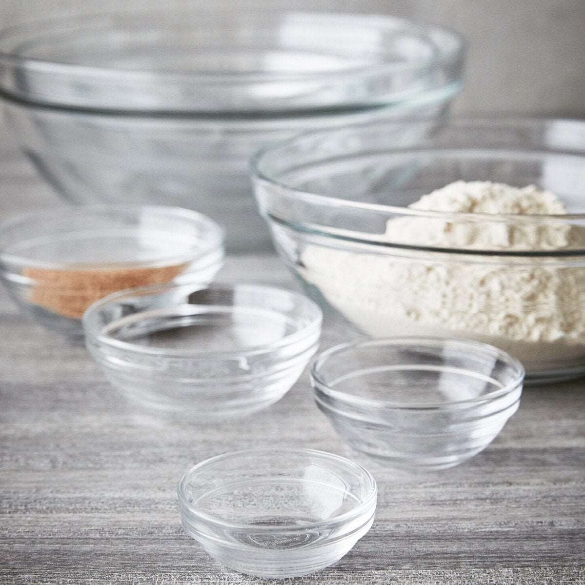 Le Gigogne - Saladier en verre transparent Empilable 1,59L - 20,5cm - Image 4