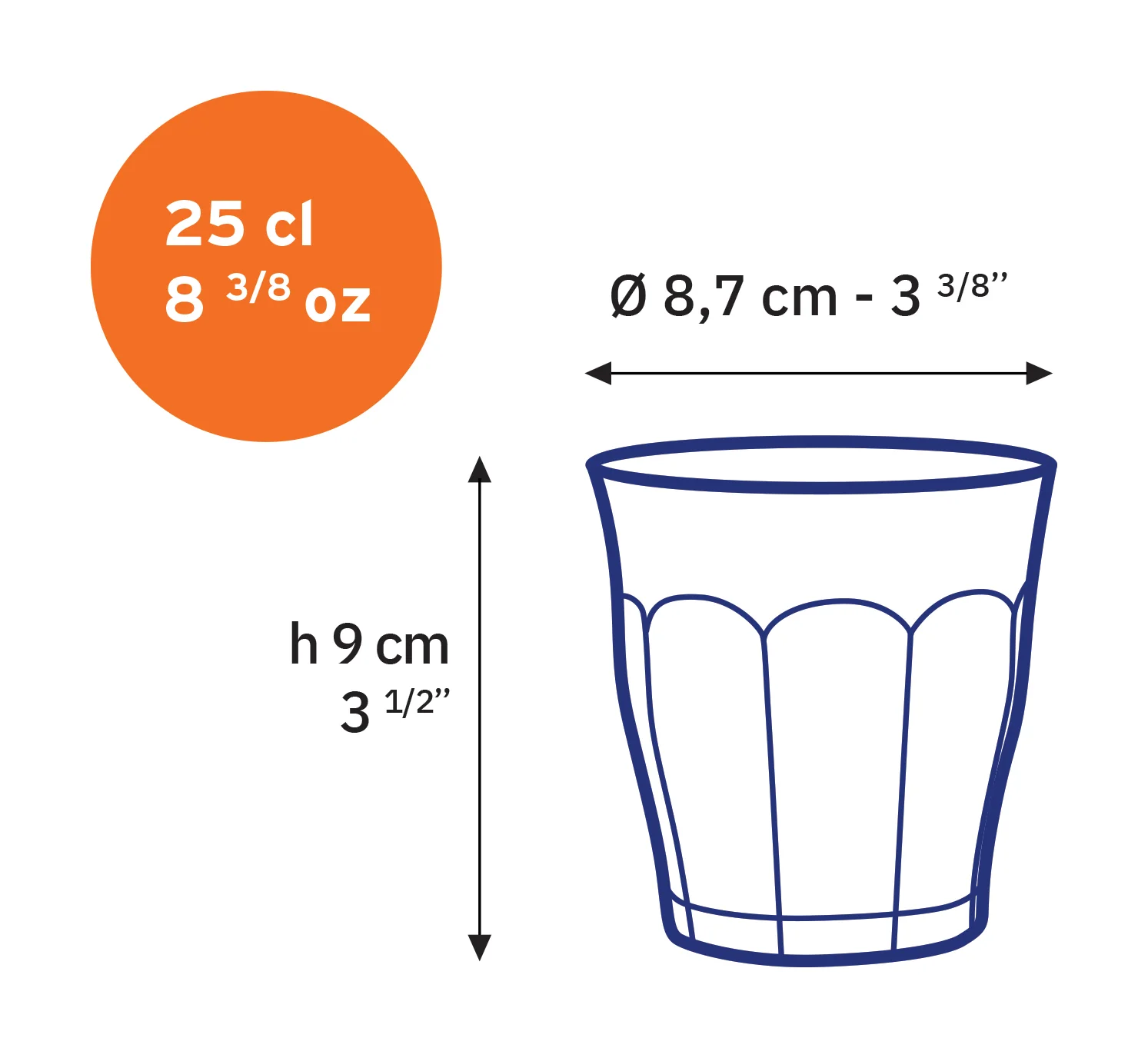 Le Picardie - Verre à eau - Givré 25cl (Lot de 6) - Image 3