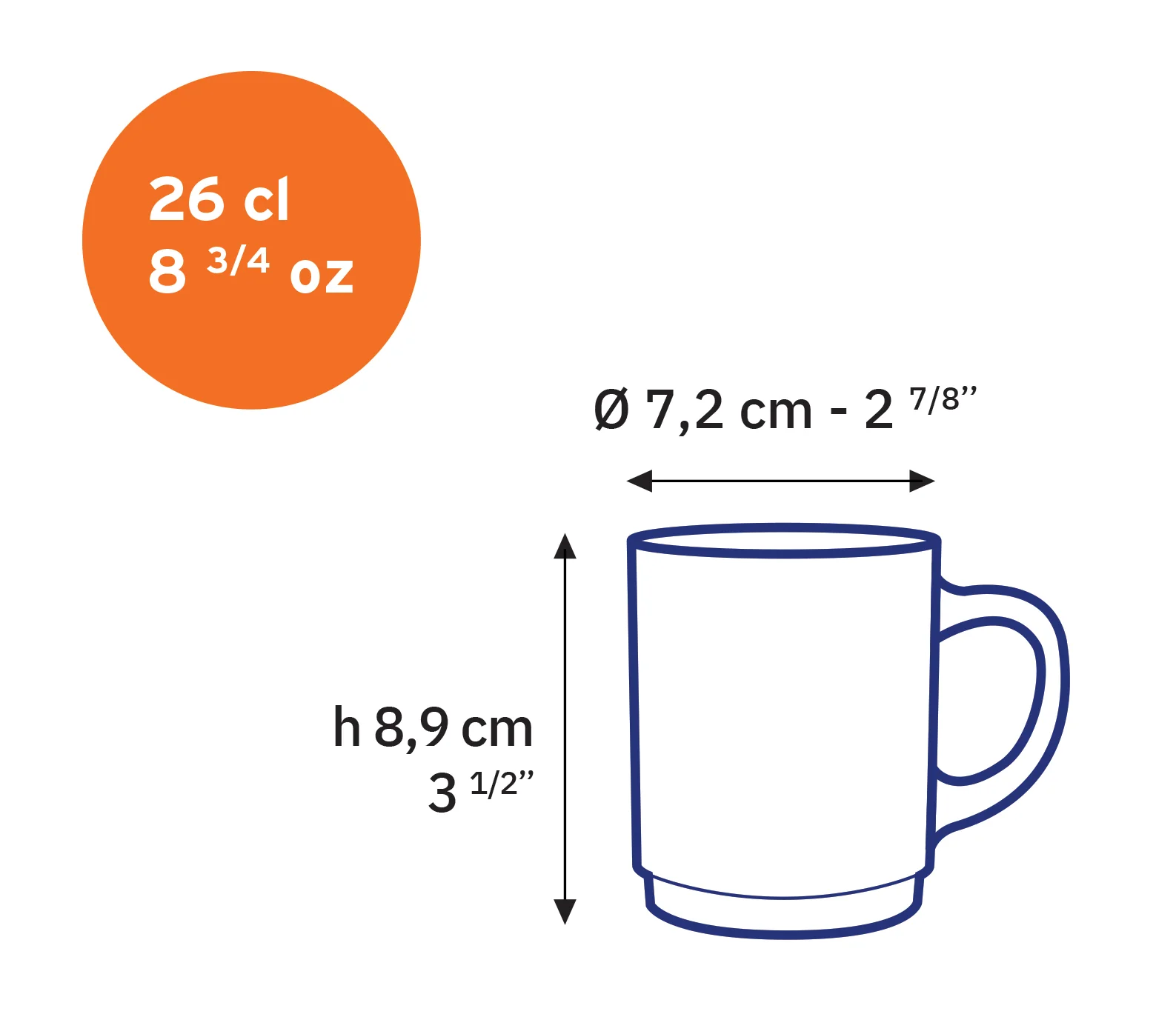 Versailles - Mug en verre Noir 26 cl (Lot de 6) - Image 3